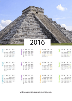 Calendario Versión PDF - Visitas Arqueológicas de México