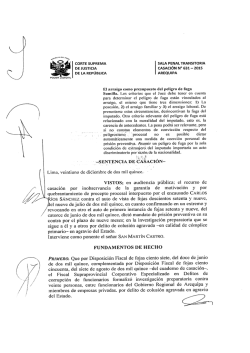 sala penal transitoria - casaci&oacute;n 631-2015