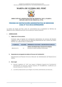 Descargar convocatoria - Marina de Guerra del Per&uacute;