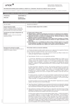 Información normalizada europea sobre el crédito al consumo