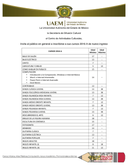 Convocatoria - Universidad Autónoma del Estado de México