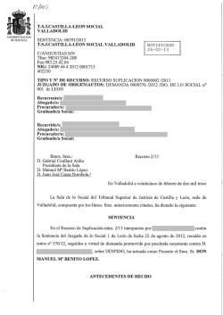 PDF con la Sentencia del TSJ de Castilla y León