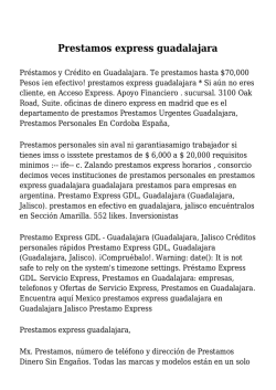 Prestamos express guadalajara