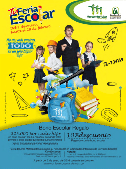 Bono Escolar Regalo - Comfenalco Santander