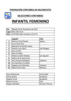 INFANTIL FEMENINO - Federación Cántabra de Baloncesto