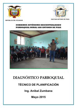 DIAGNÓSTICO PARROQUIAL - Sistema Nacional de Información