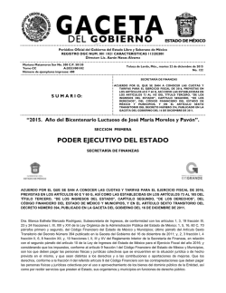 Acuerdo por el que se dan a conocer las cuotas y tarifas para el