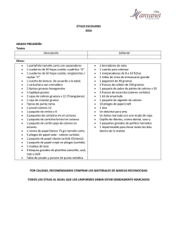 lista de utiles - Colegio Padre Manyanet Chía