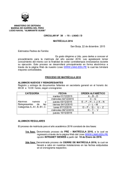 Circular 38 MATRICULA 2016 22/12/2015