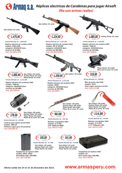 Réplicas electricas de Carabinas para jugar Airsoft