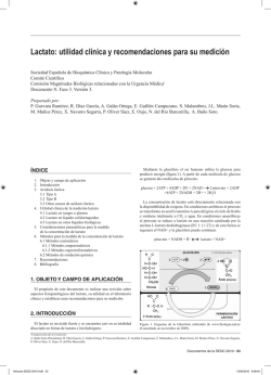 N-Lactato. Utilidad clínica y recomendaciones para su medición