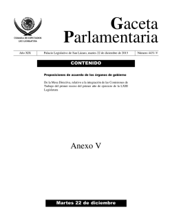 22 dic anexo V AcComis.qxd - Gaceta Parlamentaria, Cámara de