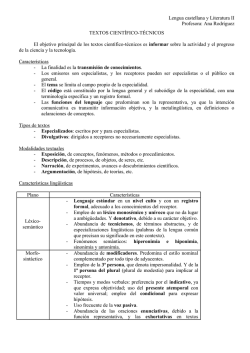 textos científico-técnicos - Departamento de Lengua castellana y