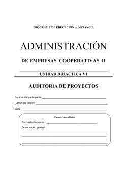 Unidad 6 Auditoria de Proyectos