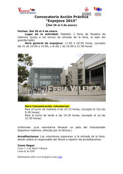 Distribución voluntarios - El voluntariado deportivo en Valencia