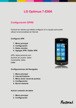 LG Optimus 7-E900 Configuración GPRS