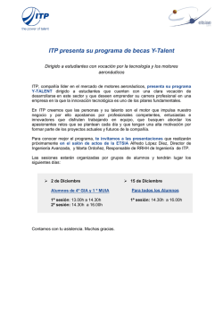 ITP presenta su programa de becas Y-Talent