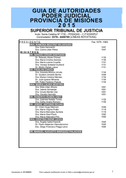 ministerio público - Poder Judicial de la Provincia de Misiones