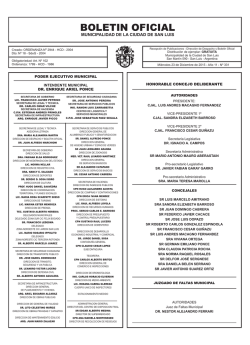 BOLETIN OFICIAL - Municipalidad de San Luis