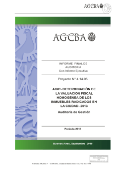 Informe - Auditoría General de la Ciudad de Buenos Aires