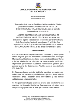 Resolucion Concurso Contralor - Concejo Distrital de Buenaventura