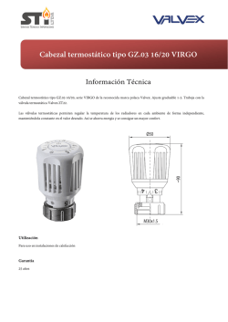 Cabezal termostático tipo GZ.03 16/20 VIRGO