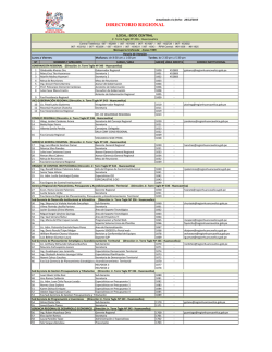 Directorio Telef&oacute;nico - Gobierno Regional de Huancavelica