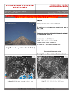 Monitoreo Volcán Colima - Servicio Meteorológico Nacional. México.