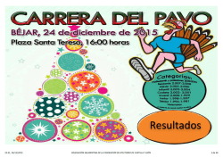 Clasificaciones Carrera Del Pavo Bejarana 2015
