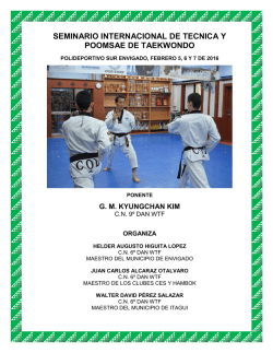 seminario internacional de tecnica y poomsae de taekwondo
