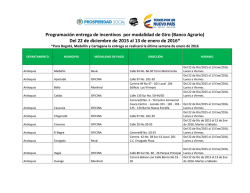 Del 22 de diciembre de 2015 al 13 de enero de 2016