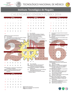 calendario ene/jun 2016 - Instituto Tecnológico de Nogales