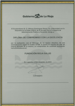 Diploma de compromiso con la excelencia