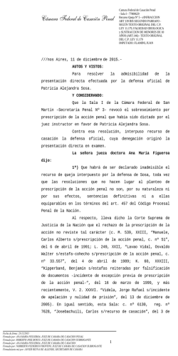 Cámara Federal de Casación Penal - Centro de Información Judicial