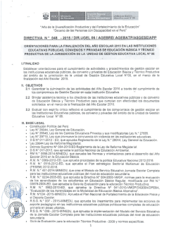 directiva n° 048-2015-ugel06/agebre/agebatp/asgese/app