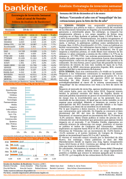 Análisis: Estrategia de inversión semanal