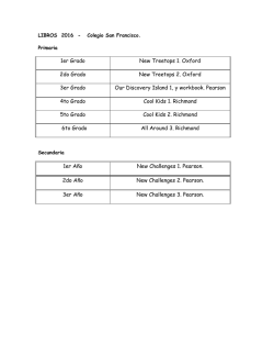 1er Grado New Treetops 1. Oxford 2do Grado New Treetops 2