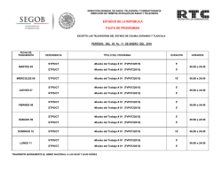estados de la república pauta de programas
