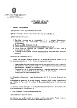 Anuncio del contrato cuentacuentos Brujula