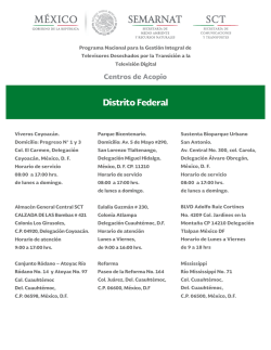 Centros de Acopio Distrito Federal