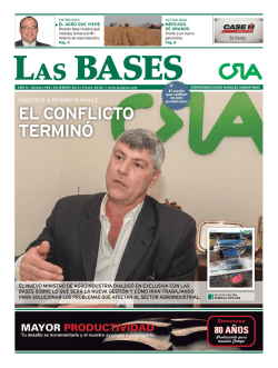 EL CONFLICTO TERmINÓ - Confederaciones Rurales Argentinas