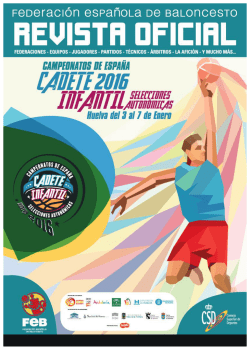 Revista oficial del torneo - Federaci&oacute;n Espa&ntilde;ola de Baloncesto