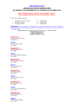 AÑO NUEVO 2016 ADJUDICACIÓN DE