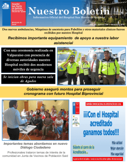 Boletín HSMQ - Hospital San Martín de Quillota