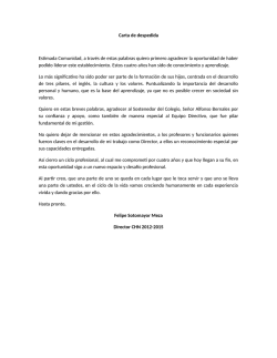 Descargar Carta de despedida Mr. Felipe Sotomayor