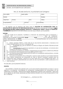 Instancia quioscos, chiringuitos, mesas y sillas, hamacas y sombrillas