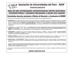 Pronunciamiento de la ASUP