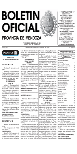 todos los días hábiles - Gobernación de Mendoza
