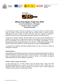 Wines from Spain Trade Fair 2016