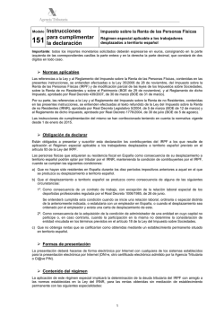 Instrucciones para cumplimentar la declaración